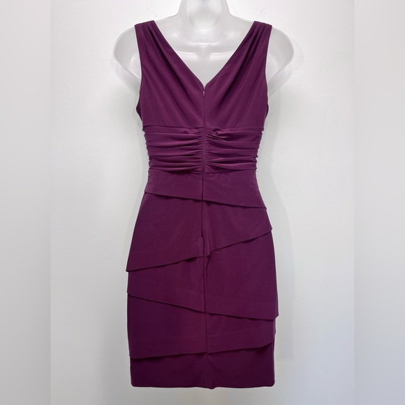 WHBM Instantly Slimming Twist-Detail Sheath Dress Purple Size 4P Petite - Picture 6 of 14